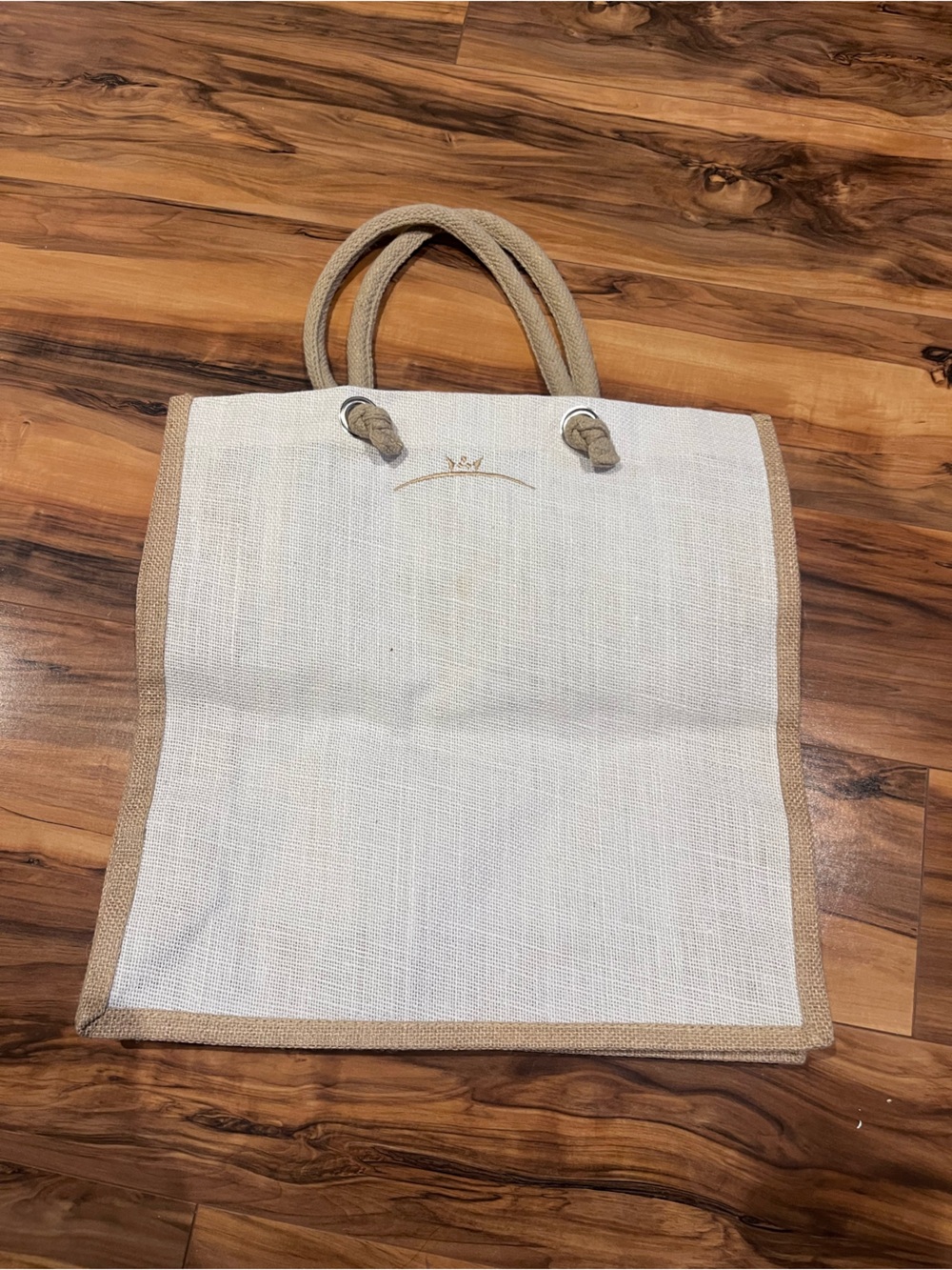 Women’s Cream Tote Bag with Tan Trim - Unbranded